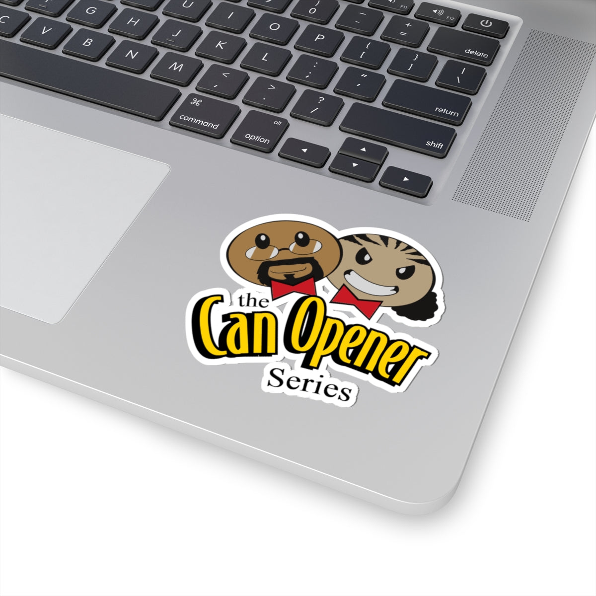 Can Opener Series Sticker — Funny Retro Logo Kiss-Cut Sticker